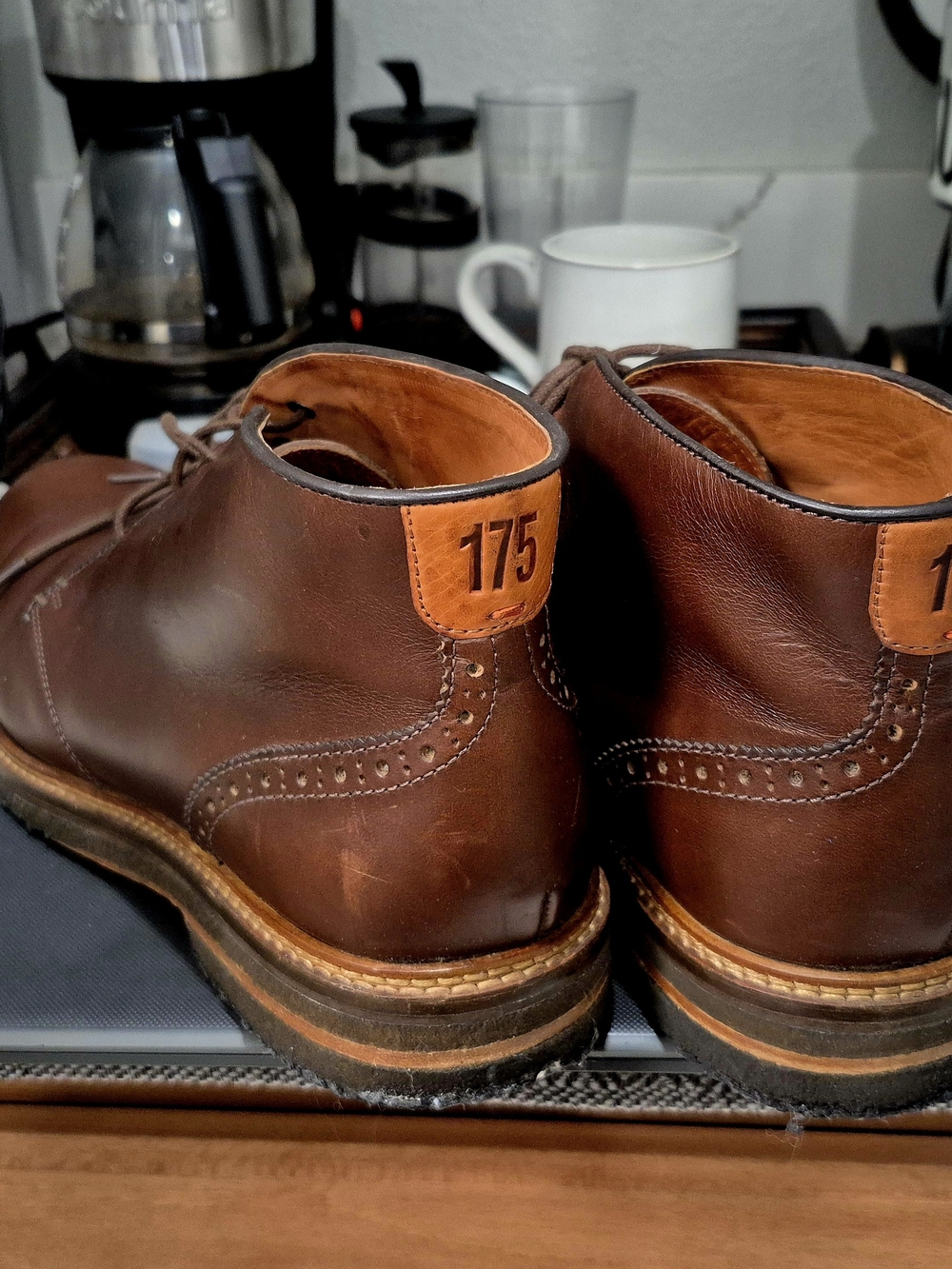 Men's Brown Leather Lace-Up Boots
